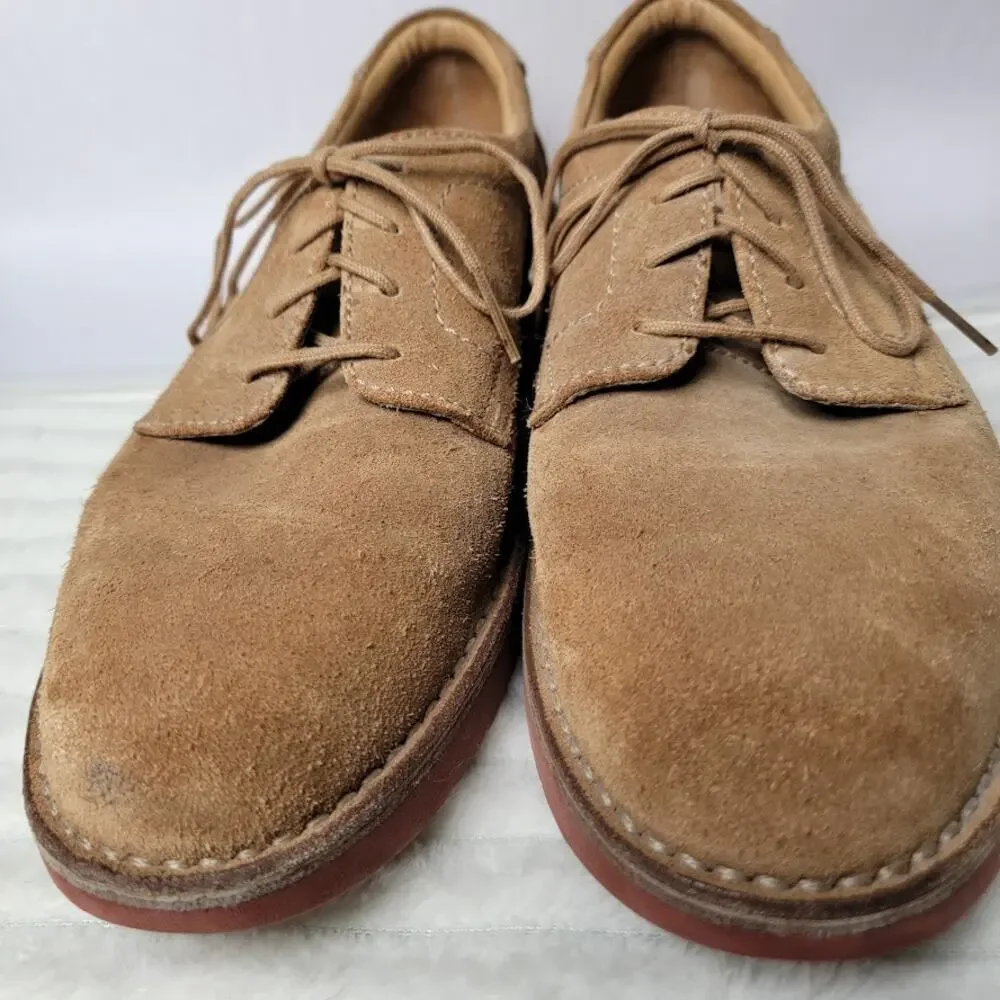 Rockport Suede Oxford Shoes Vibram Sole Men's 7.5 Comfort‎ Casual Lace-Up